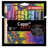 Vláknový fix s krúžkom na vrchnáčik - STABILO Cappi -ARTY- 12 ks balenie Vláknový fix s krúžkom na vrchnáčik - STABILO Cappi -ARTY- 12 ks balenie