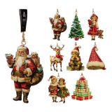 Závěsná dekorace - vánoční retro motivy 10 cm, mix /1ks Závěsná dekorace - vánoční retro motivy 10 cm, mix /1ks