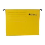 Závěsné zakládací desky, kartonové, A4, VICTORIA OFFICE, žluté 5ks