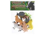 Zvířátka farma 8-10cm 6ks s doplňky v sáčku
