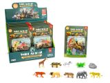 Zvířátka safari 6cm 8ks s doplňky na kartě 12ks v DBX