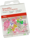 špendlíky do kork.nást.Tempus  30ks transp.bar.mix