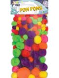 pom poms CPT 6621109 100ks neon mix barev