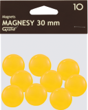 magnet v plastu kulatý 30mm 10ks žlutý 130-1698