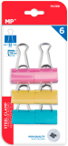 klip Binder barevný MP 32mm 6ks PA388 blistr