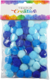 pom poms 20mm mix modrých 50ks pom poms 20mm mix modrých 50ks