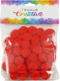 pom poms 20mm červený 50ks pom poms 20mm červený 50ks