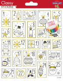 Samolepky vánoční CLS 212045 Advent Numbers Coloring