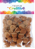 pom poms 20mm hnědý 50ks