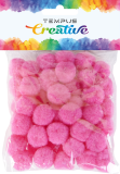 pom poms 20mm růžový 50ks pom poms 20mm růžový 50ks