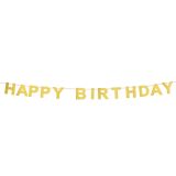 Boland Girlanda Happy birthday zlatá
