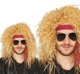 Fiestas Guirca Pánská paruka rocker blonďák s čelenkou