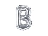 PartyDeco Foliové písmeno B stříbrné 35 cm