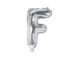 PartyDeco Foliové písmeno F stříbrné 35 cm