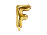 PartyDeco Foliové písmeno F zlaté 35 cm