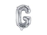 PartyDeco Foliové písmeno G stříbrné 35 cm