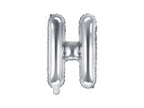PartyDeco Foliové písmeno H stříbrné 35 cm