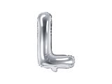 PartyDeco Foliové písmeno L stříbrné 35 cm