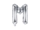 PartyDeco Foliové písmeno M stříbrné 35 cm