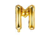 PartyDeco Foliové písmeno M zlaté 35 cm