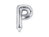 PartyDeco Foliové písmeno P stříbrné 35 cm