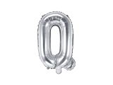 PartyDeco Foliové písmeno Q stříbrné 35 cm