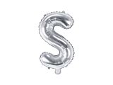 PartyDeco Foliové písmeno S stříbrné 35 cm