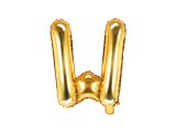 PartyDeco Foliové písmeno W zlaté 35 cm