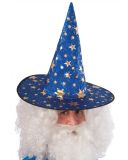 Carnival Toys Modrý klobouk čaroděj s hvězdami