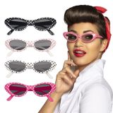 Boland Brýle retro s puntíky Pomáda : Varianta - bílá s černými tečkami Boland Brýle retro s puntíky Pomáda : Varianta - bílá s černými tečkami