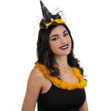 Carnival Toys Čarodějnický klobouček s lebkou na čelence