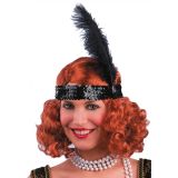 Carnival Toys Černá charlestonová čelenka s peříčkem