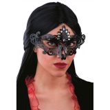 Carnival Toys Černá plastová škraboška s imitací drahokamů