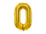 PARTYDECO Foliová číslice- 0 zlatá -86 cm