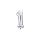 Foliová číslice- 1 stříbrná -86 cm