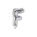 PartyDeco Foliové písmeno F stříbrné 35 cm
