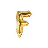PartyDeco Foliové písmeno F zlaté 35 cm