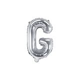 PartyDeco Foliové písmeno G stříbrné 35 cm