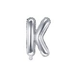 PartyDeco Foliové písmeno K stříbrné 35 cm
