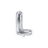 PartyDeco Foliové písmeno L stříbrné 35 cm