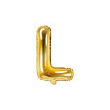 PartyDeco Foliové písmeno L zlaté 35 cm