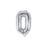 PartyDeco Foliové písmeno O stříbrné 35 cm