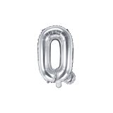 PartyDeco Foliové písmeno Q stříbrné 35 cm