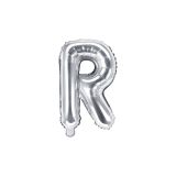 PartyDeco Foliové písmeno R stříbrné 35 cm