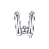 PartyDeco Foliové písmeno W stříbrné 35 cm