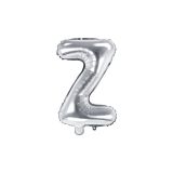PartyDeco Foliové písmeno Z stříbrné 35 cm