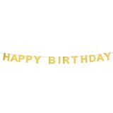 Boland Girlanda Happy birthday zlatá
