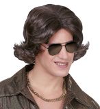 Widmann Hnědá pánská paruka disco 70´s
