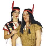 Widmann Indiánská paruka s culíky : Varianta - muž