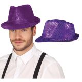 Fiestas Guirca Klobouk fialový s flitry